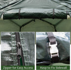 Tangkula 6x8 Ft Outdoor Storage Shelter, Enclosed Carport Tent with All-Steel Metal Frame and Waterproof Ripstop Cover, Outdoor Garage Tent with Sidewalls
