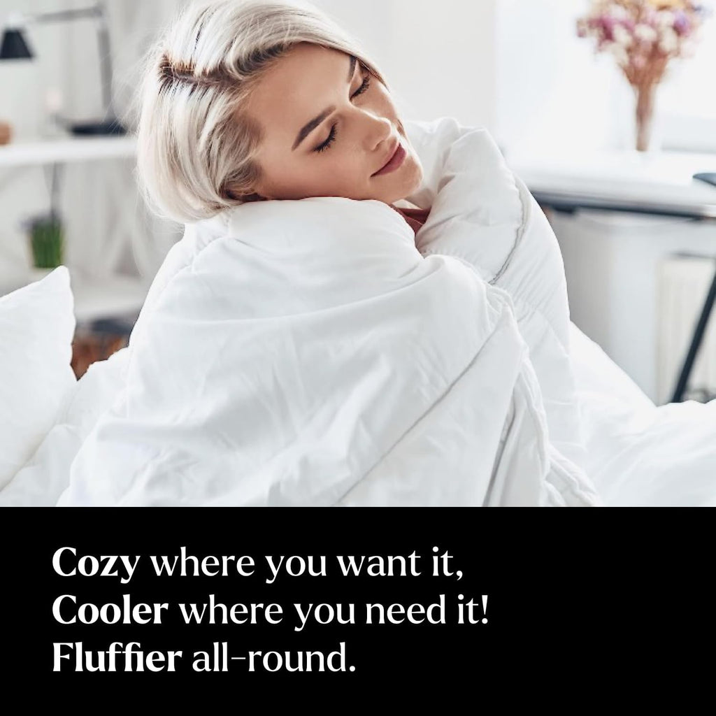 Miracle Made All-Season Duvet Insert Comforter – Silver-Treated Breathable Cotton Fabric, Pet Hair Resistant, Cool-to-The-Touch Bedding – its King/CaliKing Bed Cover, White