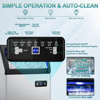 Commercial Ice Maker Machine 250 Lbs/24H, 35 Lbs Ice Bin, Undercounter Ice Maker Stainless Steel, 72 Ice Cubes/8-15 Min, Ice Machine with Water Line and Filter, Set Ice Thickness, 24H Timer, Bar, Café