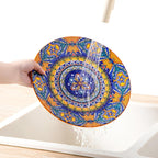 vancasso 18-Piece Dinnerware Sets,Ceramic Plates and Bowls Sets Service for 6, Bohemian Style Porcelain Dishes Set for 6, Microwave and Dishwasher Safe, Scratch Resistant,Non Toxic, Series KRVI
