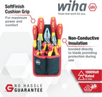 Wiha 32985 7 Piece Insulated Industrial Pliers and Screwdriver Set