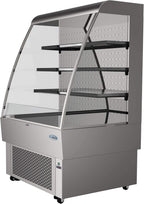 KoolMore - CDA-13C Open Air Merchandiser Grab and Go Refrigerator with LED Lighting and Night Curtain - 13.4 cu.ft