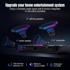 OXS S5 Sound bar for TV with HDMI eARC  Dolby Atmos 3.1.2 Built-in Subwoofer  Center Speaker  Bluetooth & Multi Wired Connection  5 EQ  4K HDR Passthrough  230W  Home Theater Audio Wall Mounted