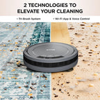 Shark AV753 ION Robot Vacuum, Tri-Brush System, Wifi Connected, 120 Min Runtime, Works with Alexa, Multi Surface Cleaning, Grey