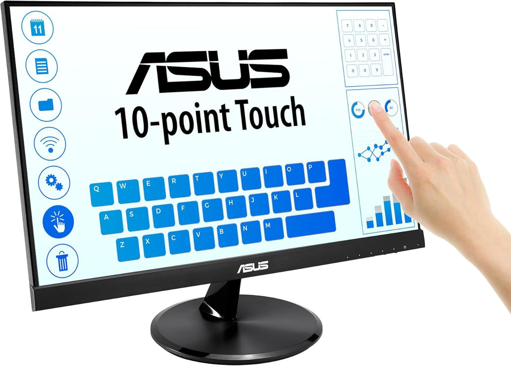 ASUS VT229H 21.5" Monitor 1080P IPS 10-Point Touch Eye Care with HDMI VGA  Black