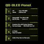 msi MAG 321UP QD-OLED 32-inch QD-OLED 3840 x 2160 (UHD) Computer Monitor  165Hz  Adaptive-Sync  HDMI  Display Port  VGA Port  VESA Mountable  Tilt  Height Adjustable  Speaker  0.03ms  Black