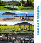 COBIZI Canopy 10x20 Pop Up Canopy Tent with 6 Sidewalls Outdoor Party Tent 10x20 Waterproof Commercial Instant Shelter UPF 50+ Portable Gazebo Wedding Tents for Parties Car Port Vender Events(Black