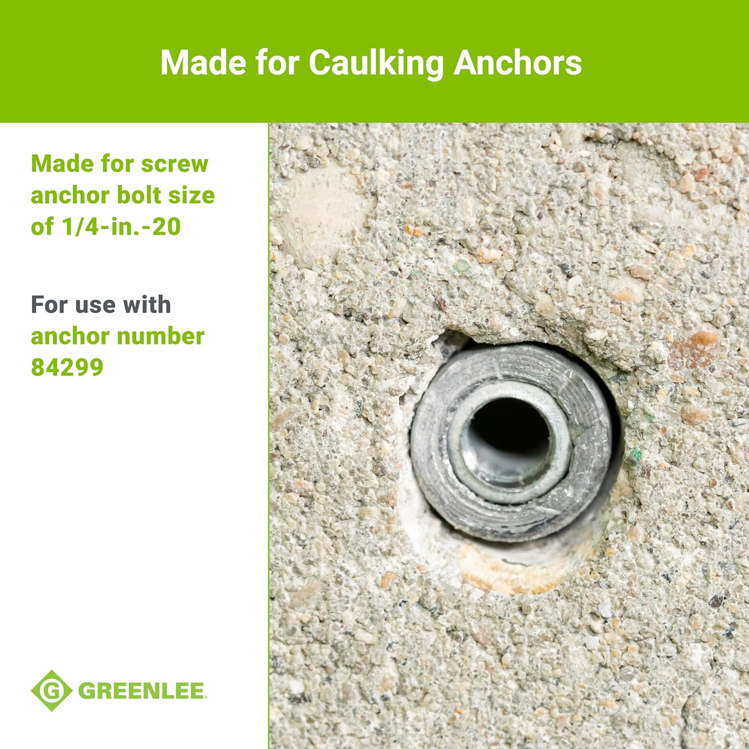 Greenlee 868 Screw Anchor Expander for Caulking Anchor Size 1/4-20, Heavy-Duty Screw Anchor Expanding Tool