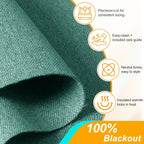 BERISSA Blackout Roman Shades for Windows Cordless,Pull Down Linen Fabric Roman Blinds,Privacy Window Shades for Door Windows,Bedroom,Office,Easy to Install,Turquoise,66" W x 48" H
