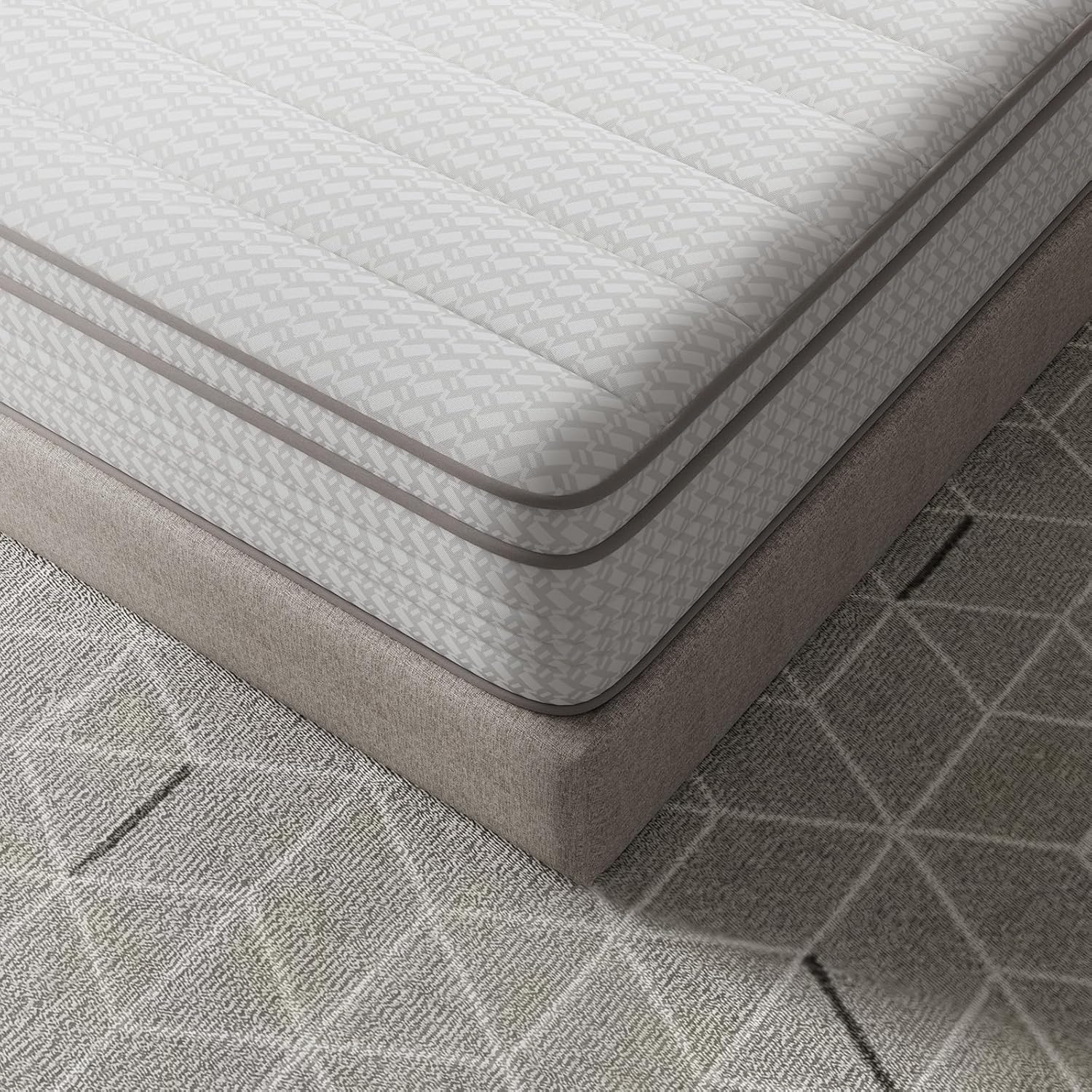 Novilla King Size Mattress, 12 Inch King Mattresses in a Box with Smarts™ Pocket Coil for Pressure Relief, Medium Plush Foam and Spring Hybrid Colchones with CertiPUR-US Certified