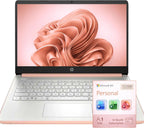 HP Ultrabook Laptop  8GB RAM  1.1TB Storage (1TB OneDrive + 64GB SSD)  Microsoft 365 Included  Intel 2-Core | Fast  Smart  Budget-Friendly  AI-Ready Essential no Mouse  Rose Gold