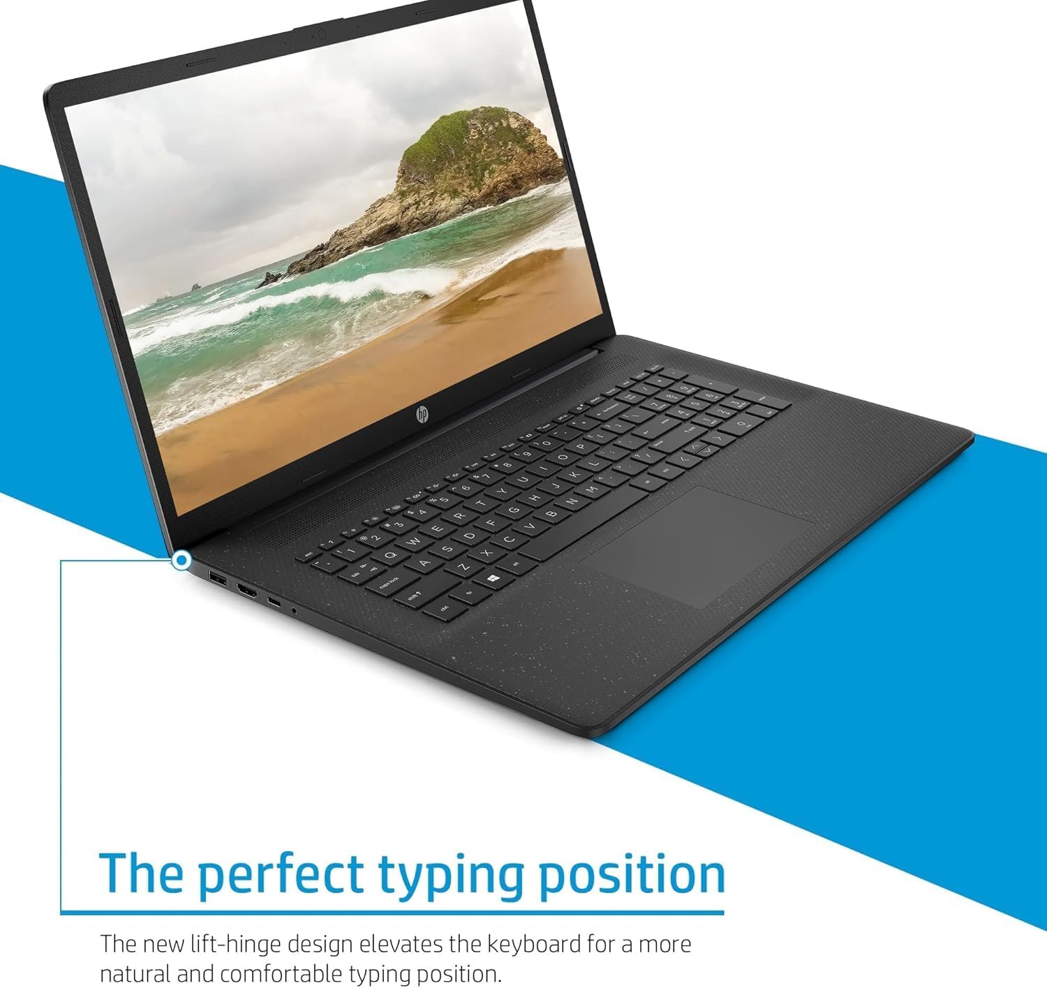 HP 17 Laptop (17.3" HD+ BrightView  Intel 10-Core i7-1355U  16GB RAM  512GB SSD  Narrow Bezel) for Business  Enterprise  Students  Long Battery Life  Wi-Fi  Webcam  Fast Charge  IST Mouse  Win 11 Home