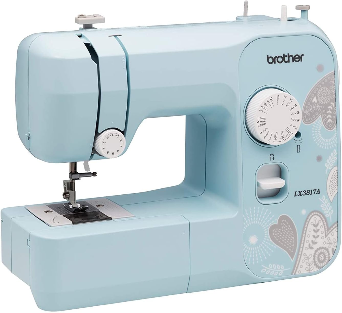 Brother RLX3817A 17-Stitch Sewing Machine (Blue) with 36-Piece Bobbins and Sewing Threads Set (Renewed) (2 Items)