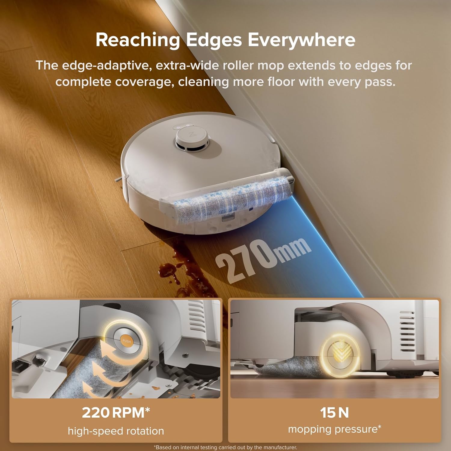 roborock Qrevo Curv 2 Flow Robot Vacuum and Mop, SpiraFlow Real-Time Self-Cleaning Roller Mop, 20,000Pa, Dual Zero-Tangle System, AI Obstacle Avoidance, Heat-Washes & Dries Mop, Carpet Protection