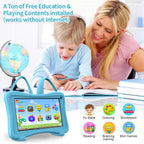 Trayoo Kids Tablet 7 Toddler Children's Learning Tablet with WiFi, YouTube, Parental Control, Durable Case Education Learning Apps for Boys Girls (Blue)