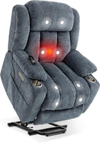 PELUMY Power Lift Recliner Chair for Elderly (Blue Gray)