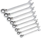 GEARWRENCH 8 Piece 72-Tooth 12 Point Reversible Ratcheting Combination SAE Wrench Set | 9533N