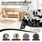1OO% Waterproof Sectional Couch Covers for Dogs L Shaped Corner Sofa Cover Washable Chenille Sofa Slipcovers Blanket Modern Jacquard Pet Furniture Protector (91"x252", Black Forest)