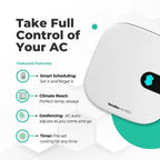 Sensibo Air PRO - Air Conditioner Smart Controller & Air Quality Sensor. Smart Thermostat for Mini Split, Window, Portable AC. Temp & Humidity Sensors. Google, Alexa, Siri & Apple HomeKit Compatible