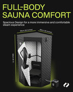 SAUNABOX® SmartSteam Kit Pro | Personal Steam Sauna for Home Use | Portable Sauna Tent with Chair  Mat & Case | Full-Body Steam Therapy for Relaxation  Detox & Recovery