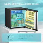 EUHOMY 1.7 Cu.Ft Mini Fridge, Reversible Single Door Compact Refrigerator, Adjustable Thermostat, Energy Saving, Mini Fridge for Bedroom, Office, Dorm, Silver