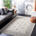 SAFAVIEH Sofia Collection 8' x 10' Ivory/Grey SOF330D Boho Tribal Oriental Distressed Non-Shedding Living Room Dining Bedroom Area Rug