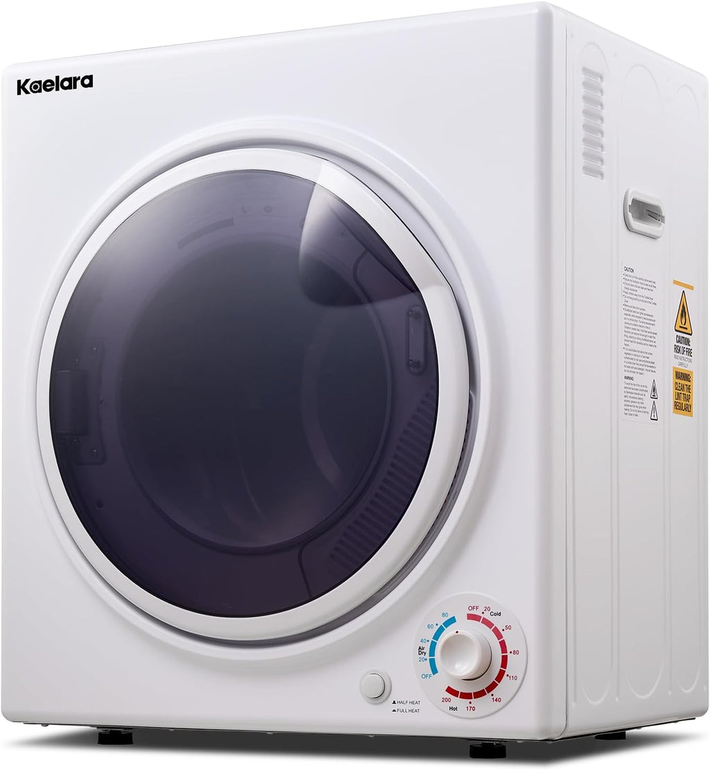 Portable Dryers for Laundry 1500W, 3.5 cu.ft Apartment Dryer with 4 drying Mode, Front Load Electric Dryer for RVs and Apartments, White