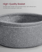 VASAGLE LILEA Collection - Coffee Table with Storage, Round Center Table for Living Room with Fabric Basket, Modern Style, Metal Frame, Ebony Black and Slate Gray ULCT244B56