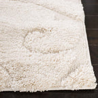 SAFAVIEH Area Rug 8x10 - Florida Shag Collection - Large - Cream & Cream, Scroll Design, Non-Shedding & Easy to Clean, High-Low Plush Pile, Ideal for Living Room, Bedroom, Dining Space (SG455-1111)