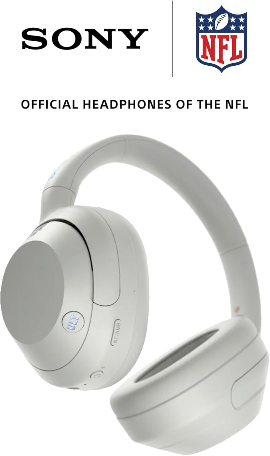 Sony ULT WEAR Over-Ear Noise Canceling Bluetooth Headphones with Alexa Built-in  Comfortable Design  30-Hour Battery  Massive Bass  & Signature Noise Canceling Found in 1000X Series  Off White