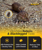 Kaput Rodent & Tick Bait Blocks  Powerful Warfarin & Fipronil Rat Bait Blocks for Rat Control and Their Blacklegged Ticks - Epa Approved Rodent Killer for Long-Lasting Protection (18 lbs)