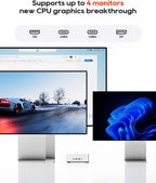 AOOSTAR MACO AMD R7 PRO 6850H Mini PC (8C/16T 4.70Ghz) with LPDDR5 6400Mhz 24GB RAM &1TB M.2 2280 PCIE4.0 NVME SSD 3 *M.2 Slots; Dual 2.5G; LAN Dual USB4；Four-Screen 4K Display