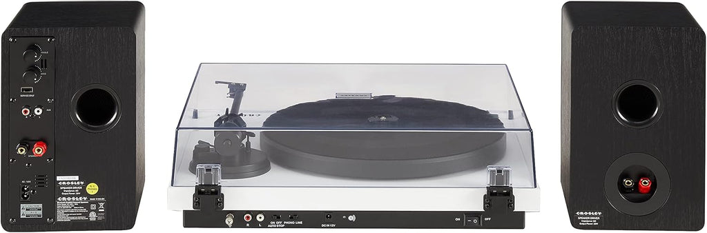 Crosley KT6101-WH Belt-Drive Bluetooth Turntable with Built-in Preamp and Included Speakers  White
