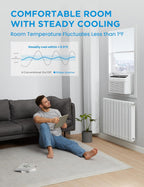 Midea Inverter Window Air Conditioner with Heat – Quiet Window AC Unit and Heat Combo with Dehumidifier – Cools up to 550 Sq. Ft. – Energy Star Rated, Smart Control, Remote, 12,000 BTU
