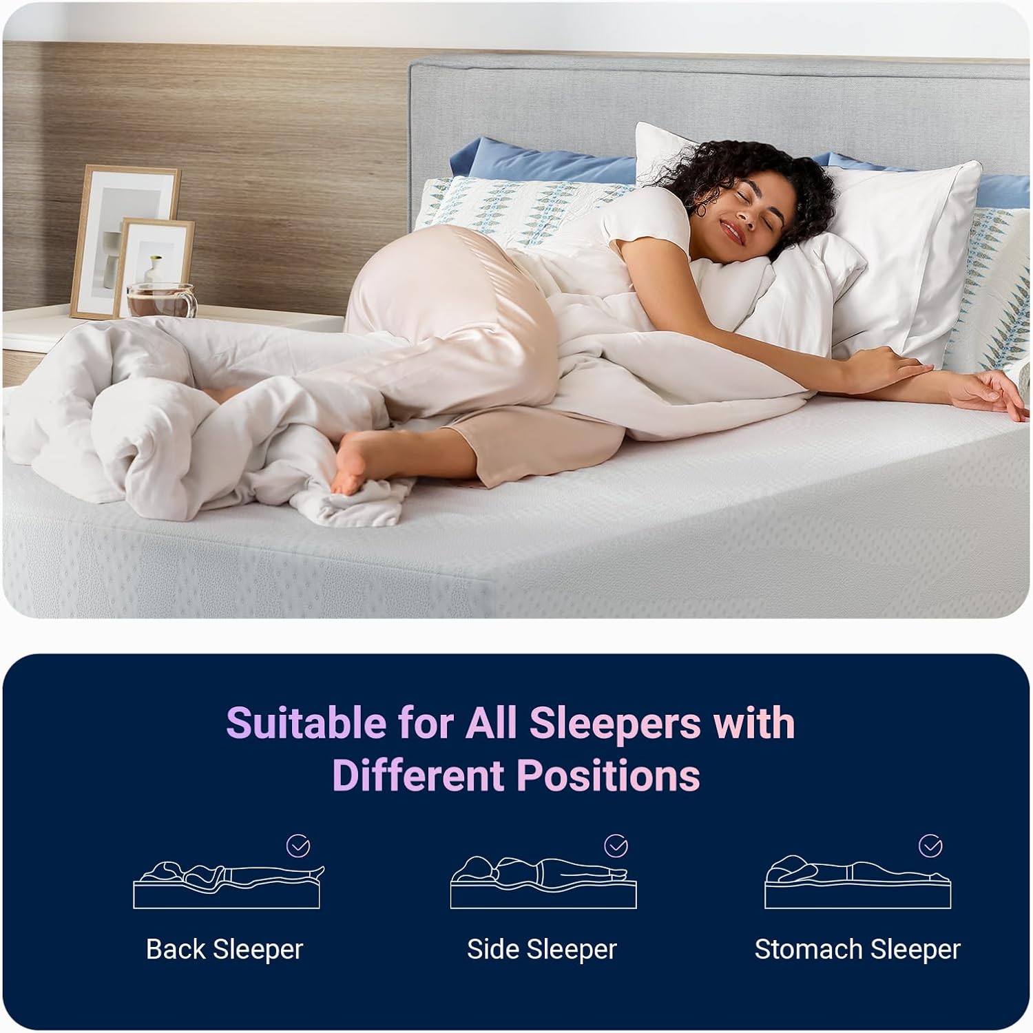 Avenco Queen Mattress, 12 Inch Queen Size Mattresses with Gel Memory Foam for Cool Night & Pressure Relief, Bed Mattress in a Box Medium Plush Feel Colchones with Motion Isolating