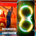 JBL PartyBox 720 - Loudest Battery-Powered Party Speaker with Superior Pro Sound and a Futuristic lightshow  Up to 15 Hours Playtime & IPX4 Splash Proof (Black)
