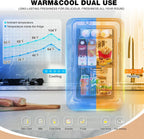 Kikihuose 12L/22L Mini Fridge for Bedroom, Personal Small Refrigerator for Skin Care, Cosmetics, 110V/12V Portable Refrigerator Cooler & Warmer for Drinks, Food, Beauty, Makeup, Dorm, Car, Office