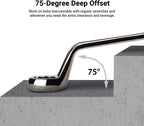 Capri Tools 75-Degree Deep Offset Double Box End Wrench Set, 1/4 to 1 in, SAE, 7-Piece with The Mechanic's Tray
