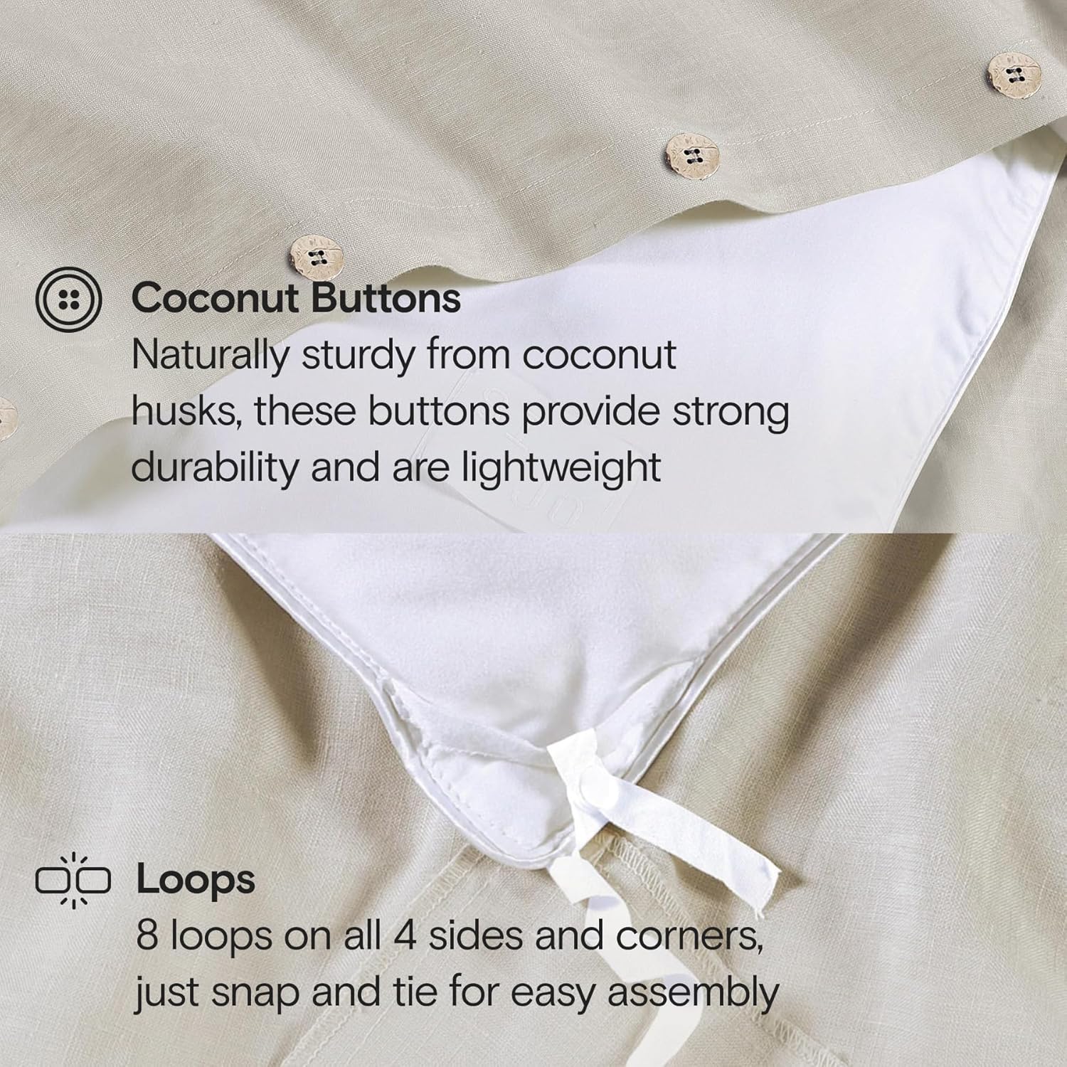 SIJO Premium Stone Washed Organic French Linen Duvet Cover, GOTS Certified Organic, Small Batch Sourced from Normandy, Best Cooling Linen Sheet Award by Sleep Foundation (Classic, Full/Queen)