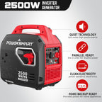 PowerSmart 2500-Watt Portable Inverter Generator with Super Quiet for Camping