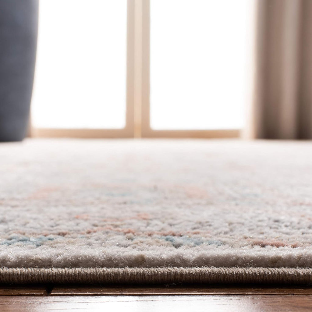 SAFAVIEH Oregon Collection Area Rug - 9' x 12', Grey & Ivory, Oriental Distressed Design, Non-Shedding & Easy Care, Ideal for High Traffic Areas in Living Room, Bedroom (ORE877F)