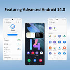 Echoamo I25 Ultra Unlocked Cell Phone, 5G Smartphone Android 14 Snapdragon 8 Gen 2 Octa-Core, 8GB+256GB UnlockPhone, 7000mAh Battery, 6.9" FHD+ 120Hz 108MP Camera, Dual SIM Phone/GPS/Face ID - Black