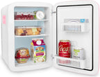 Cooluli 15L Mini Fridge for Bedroom - Car, Office Desk & College Dorm Room - 12V Portable Cooler & Warmer for Food, Drinks, Skin Care, Beauty, Makeup & Cosmetics - AC/DC Small Refrigerator (Pink)