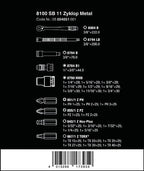 WERA 05004051001 8100 SB 11 Zyklop Imperial Metal Ratchet Set, 29 Piece, 3/8" Drive