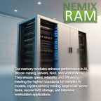 1TB 16X64GB DDR4 2666MHZ PC4-21300 4Rx4 1.2V CL19 288-PIN ECC RDIMM Registered RDIMM NEMIX RAM Server Memory KIT