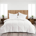 Highland Feather Summer Lightweight Airy White Goose Down Comforter with 300 Thread Count Tencel Organic Cotton Shell Luxurious Soft Duvet Insert Manufactured in Canada (600 Loft, Queen)