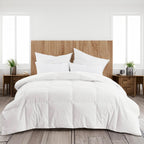 Highland Feather Summer Lightweight Airy White Goose Down Comforter with 300 Thread Count Tencel Organic Cotton Shell Luxurious Soft Duvet Insert Manufactured in Canada (600 Loft, Queen)