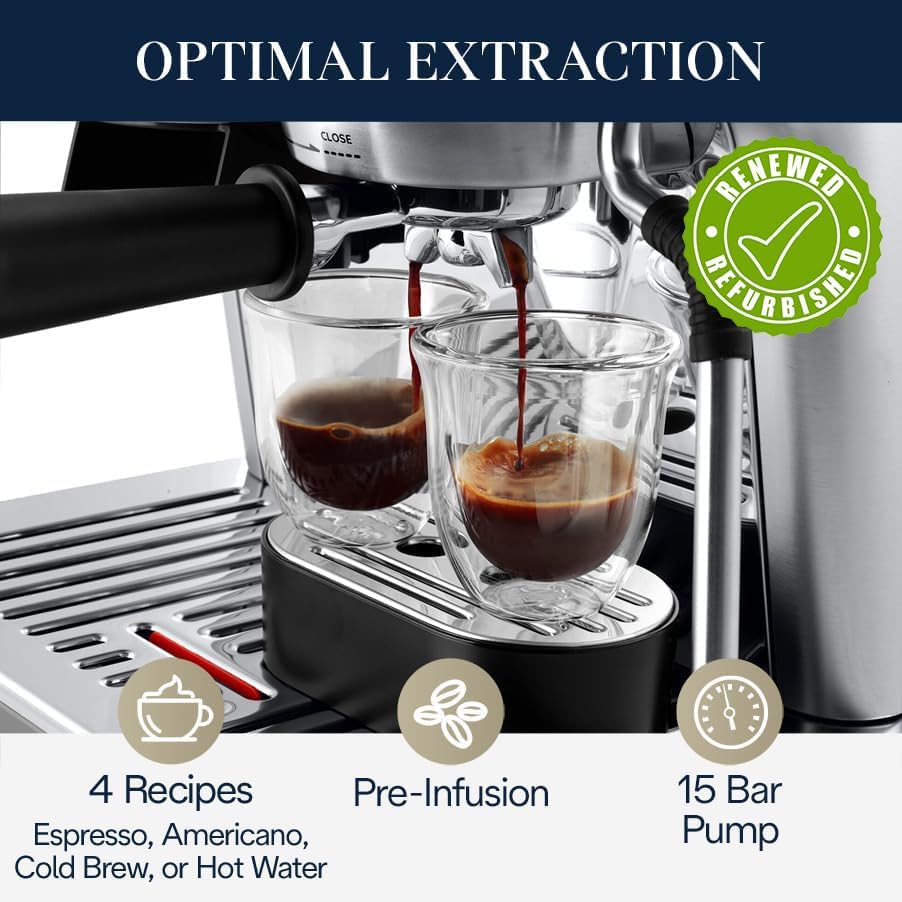 De'Longhi La Specialista Arte Evo Espresso Machine with Cold Brew, EC9255M (Renewed)