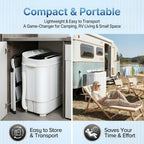 SUPER DEAL Compact Mini Twin Tub Washing Machine 13lbs Capacity Portable Washer Wash and Spin Cycle Combo, Built-in Gravity Drain for Camping, Apartments, Dorms, College, RV’s and Small Spaces