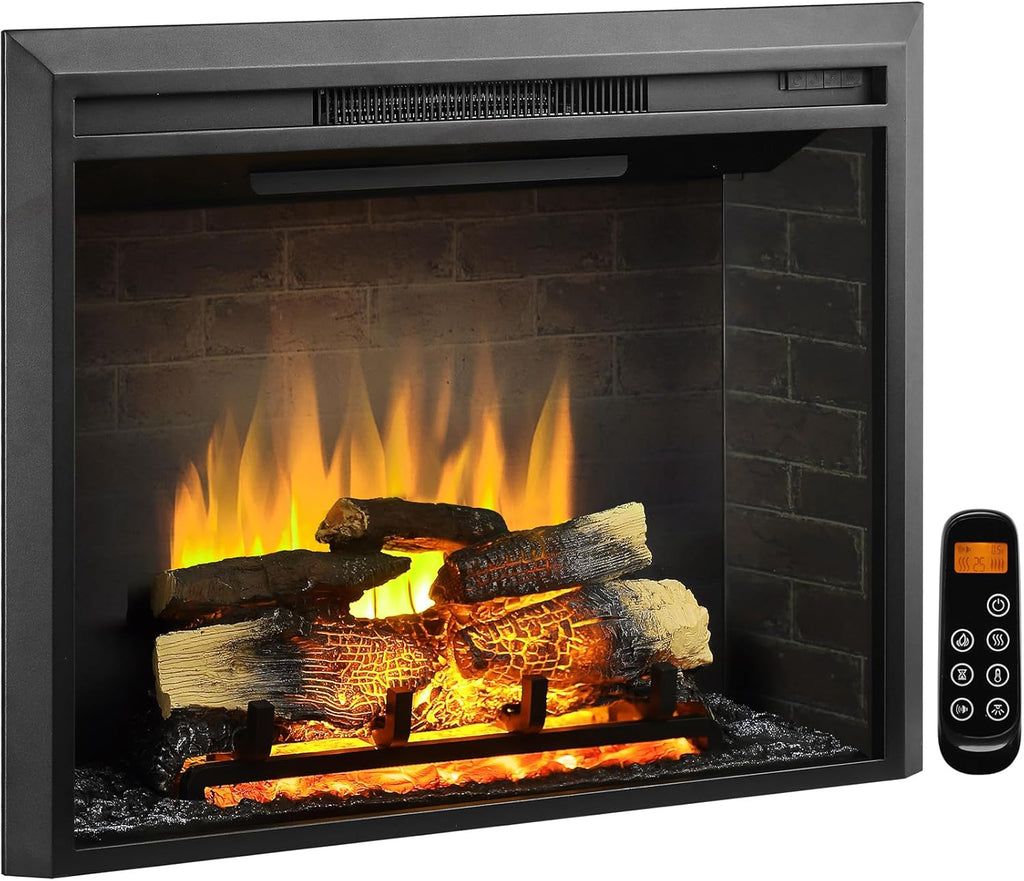LegendFlame Carl 35" W Electric Fireplace Insert (EF264), Fireplace Heater 750/1500W, Fire Crackling Sound, Remote Control…